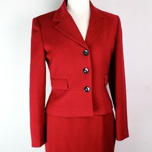 CALVIN KLEIN Light Red Stretch Suit Set Sz 4